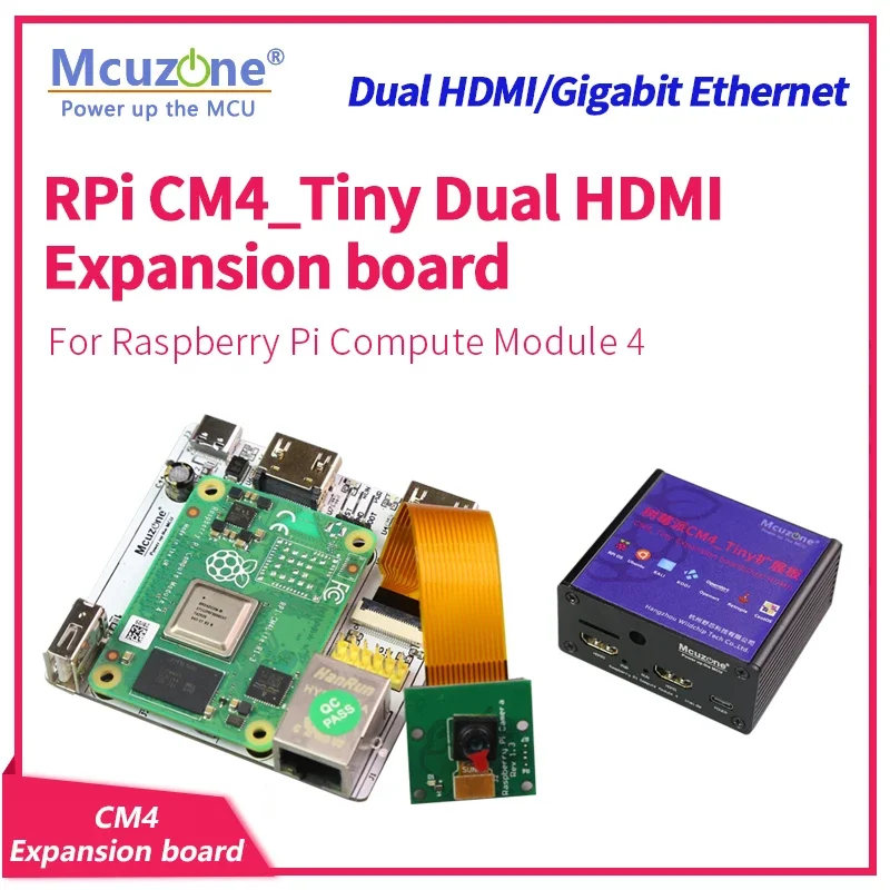 Placa de expansión RPi CM4_Tiny, HDMI Dual, Gigiga Ethernet, cámara, USB, módulo de cómputo Raspberry Pi 4, TV KODI Player KALI Ubuntu