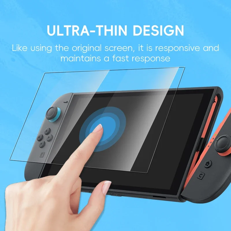 Protector de pantalla de vidrio templado DATA FROG para Switch 2, películas antiarañazos, Protector de pantalla transparente HD para accesorios Switch 2 - imagen 3