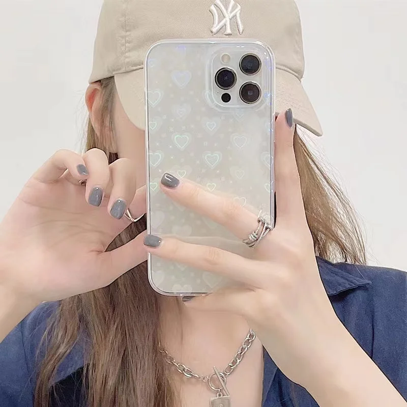 Funda de TPU con láser de corazón de amor para Samsung Galaxy A52 S A51 A32 A50 A53 A12 A13 A10 A20 A30 A21S A31 M31 A02S A33 A22 4G A11 - imagen 5