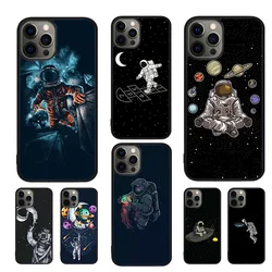 Funda de teléfono con ilustración de astronauta espacial para iPhone 17 Air 16 15 14 11 12 13 Pro MAX Plus