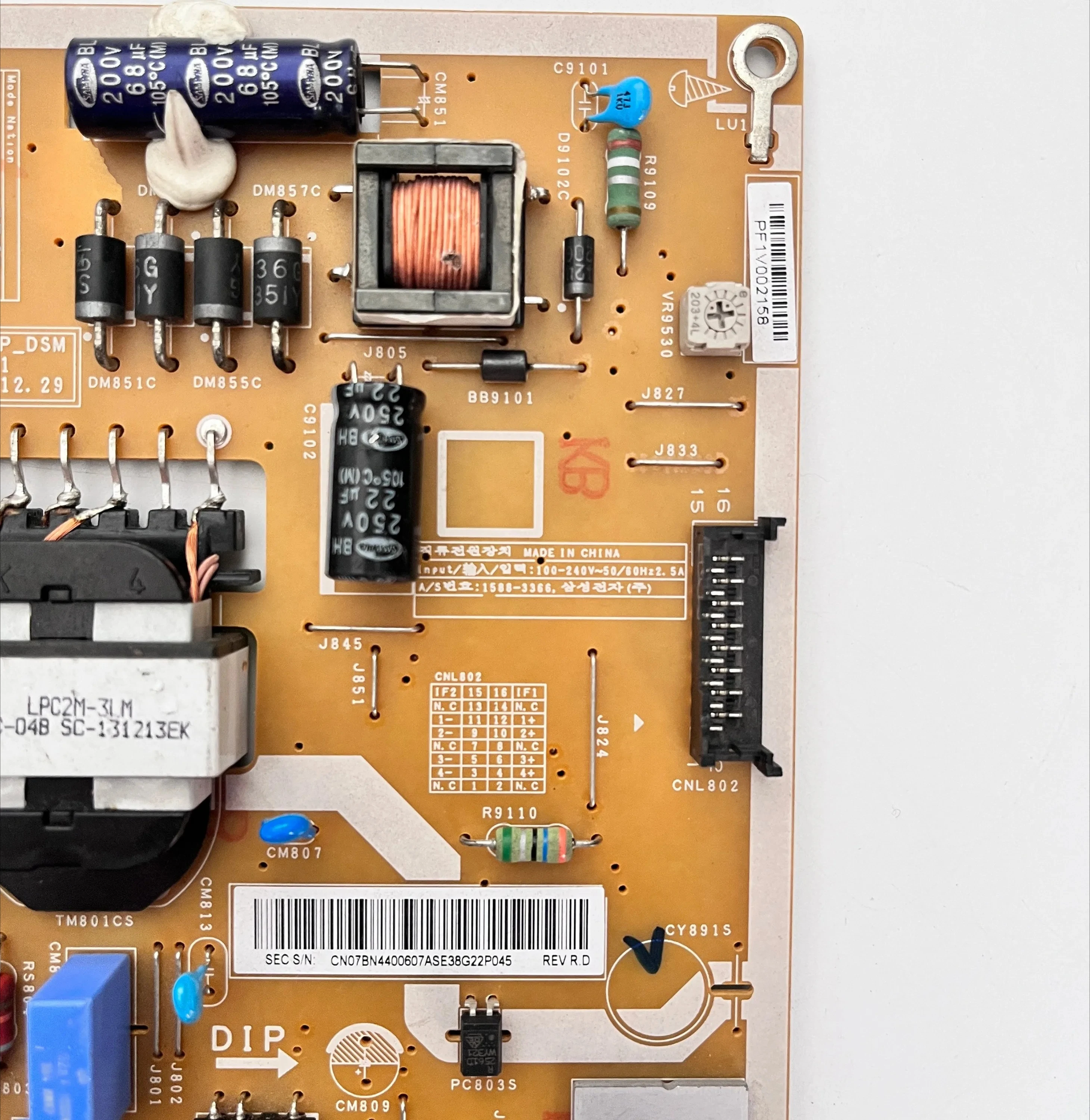 Placa de fuente de alimentación de TV Original y genuina, L32S1P, BN44-00607A en condiciones de funcionamiento normales, adecuada para TV LCD, UE32F5370, UE32F5070SS - imagen 4