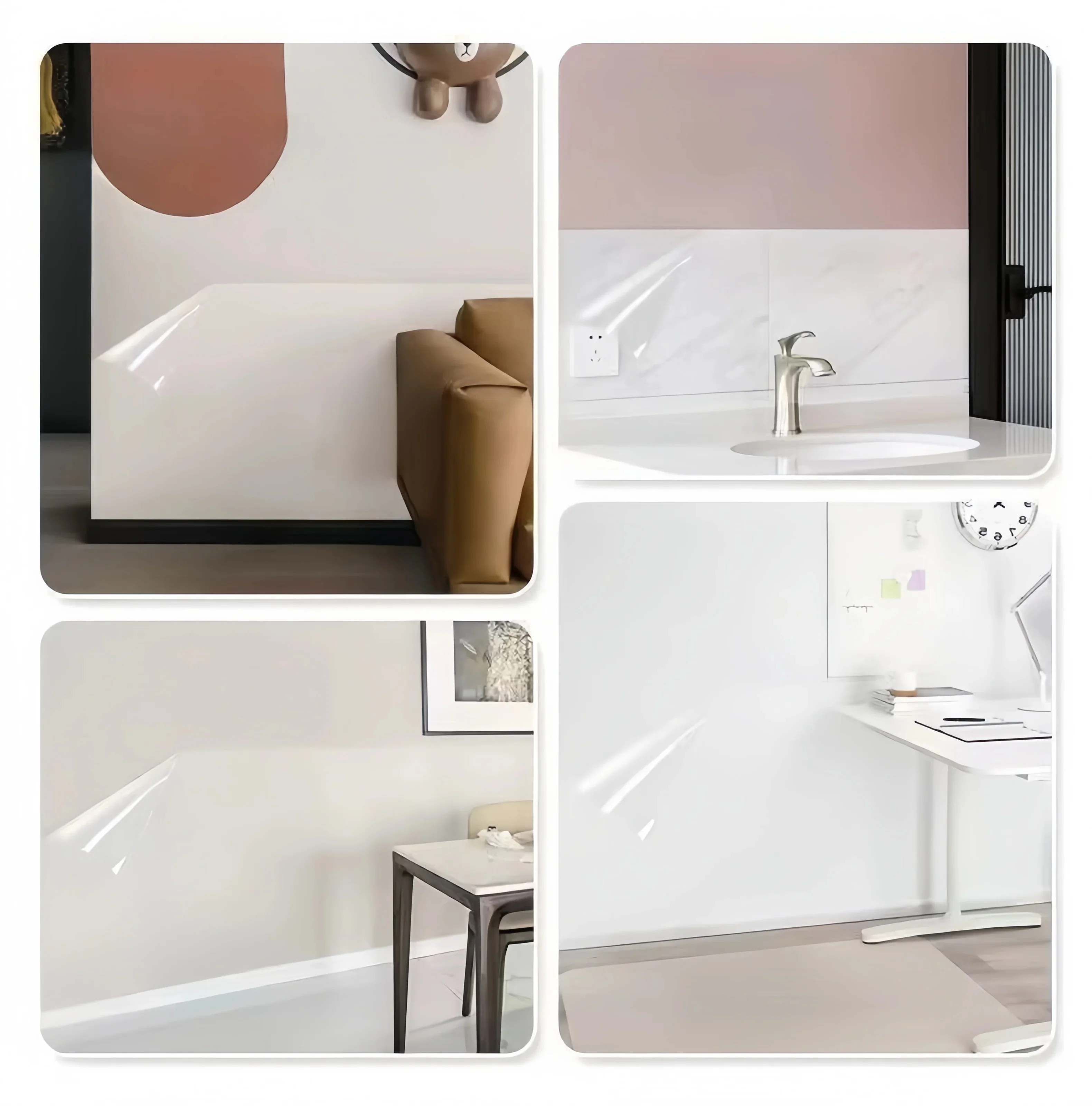 Papel tapiz de pared para cocina, película protectora electrostática transparente, pegatina de pared a prueba de aceite, no daña la pared, impermeable, antisuciedad - imagen 2