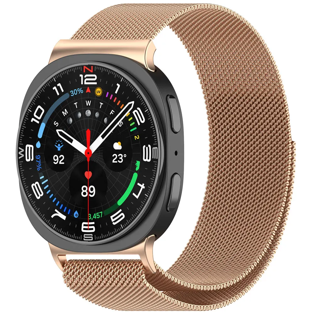 Correa de reloj milanesa de Metal para Samsung Galaxy Watch8 40 44mm 8 pulsera clásica de correa magnética de acero inoxidable - imagen 4