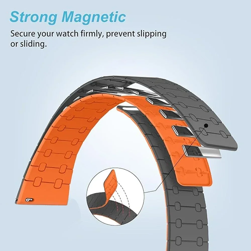 Correa deportiva de silicona de 22mm para Xiaomi Watch S4 S3 S2 S1 banda magnética deportiva activa para Xiaomi Watch 2 Pro Mi Watch Color-Color 2 - imagen 4