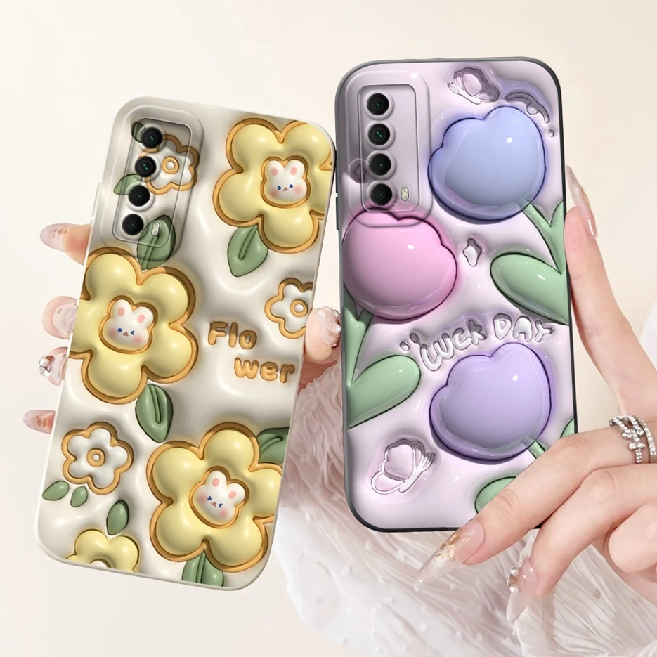 Funda de teléfono para Huawei P Smart 2021, HuaweiY7a, PPA-LX3, Y7a, PSmart 2021, suave, 6,63 pulgadas, parachoques - imagen 2