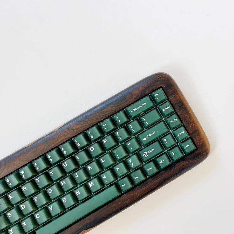 Kit de teclado mecánico personalizado Lucky Boy, cinta de caqui negra de madera de 68 teclas, enchufe caliente, cambio de tecla personalizado, inalámbrico trimodal - imagen 3