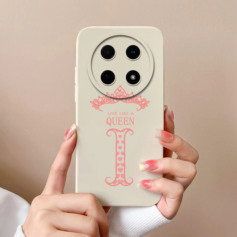 Fundas para Huawei Nova 12i, funda protectora de silicona líquida con letras Crown, a la moda, para Huawei Nova 12i - imagen 4