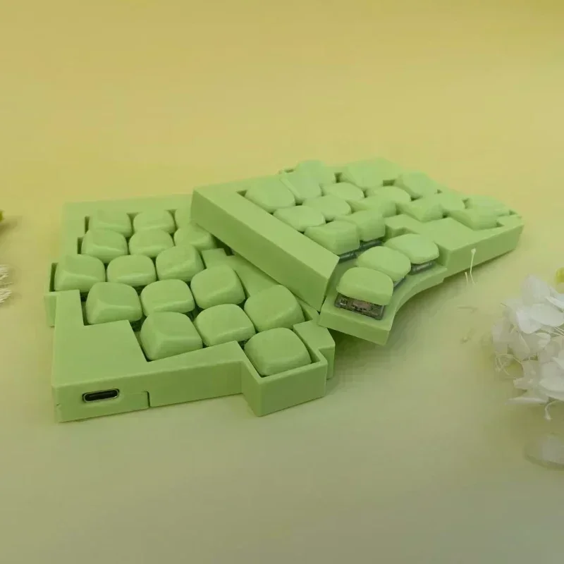 TOTEM-teclado inalámbrico dividido de perfil bajo, carcasa con estampado FDM, teclas personalizadas ZMK, teclado mecánico dividido con Bluetooth/con cable, ergonomía - imagen 3