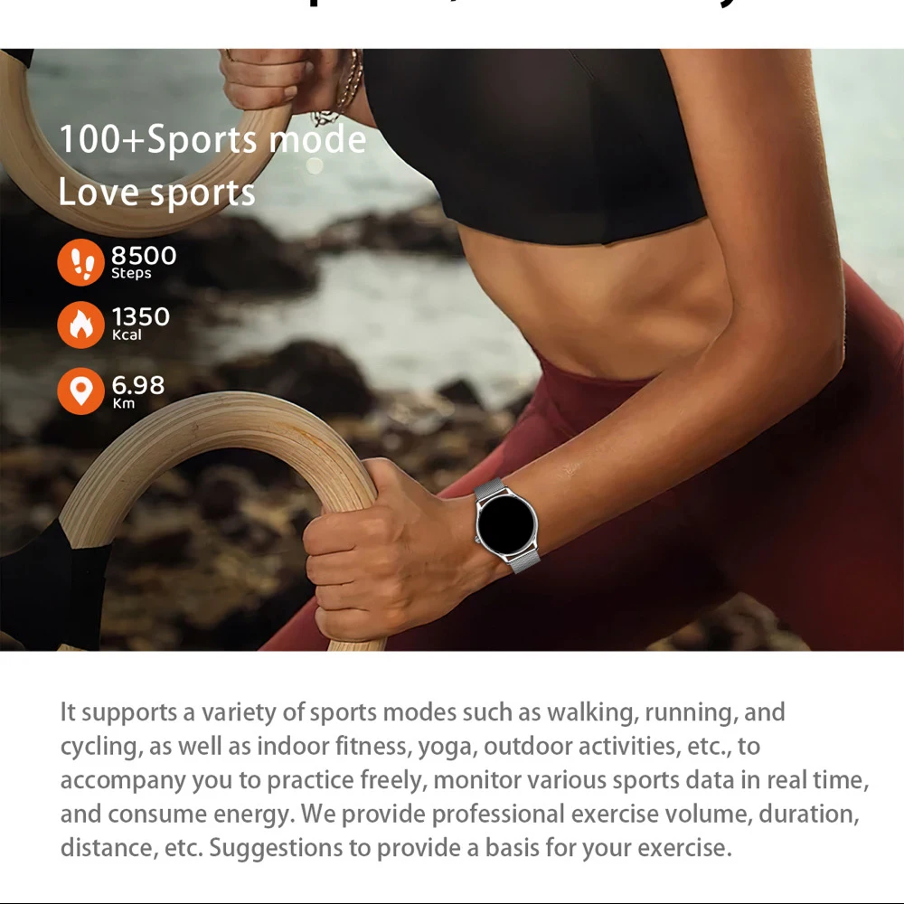 Reloj inteligente ultrafino de 7,9mm para mujer, pantalla AMOLED de 1,43 ", llamada de diente azul, relojes inteligentes, ritmo cardíaco, salud, deportes, Fitness, música para mujer - imagen 5