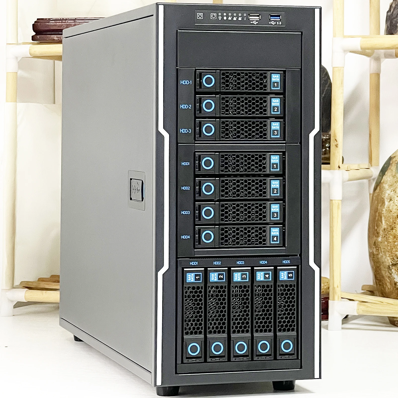 ZhenLoong Unidad óptica Módulo de disco duro intercambiable en caliente, expansión de almacenamiento de chasis, adaptador de jaula de intercambio en caliente HDD de 5,25 "a 3,5" - imagen 4