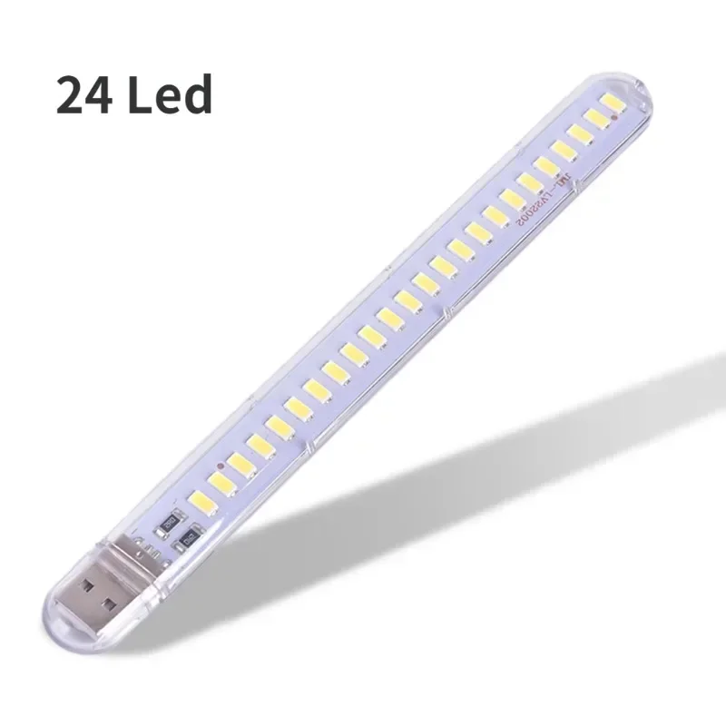 Lámpara blanca cálida USB de 5V, 24 LED CC con manguera Flexible, luz de lectura de libros, iluminación nocturna para iluminación de ordenador - imagen 4