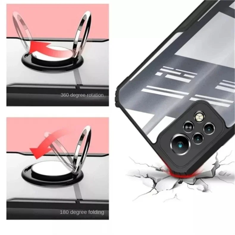 Para Motorola Moto Edge 50 Pro funda de silicona suave transparente con anillo cubierta trasera protectora para Moto edge 40 Neo 50Pro Shell - imagen 5