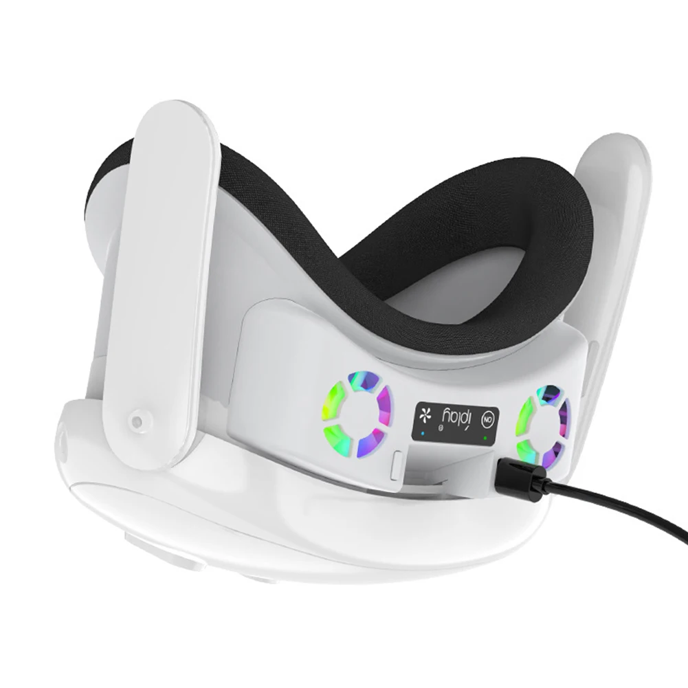 Cubierta facial con ventilador de refrigeración, máscara fría recargable con luz RGB con almohadilla nasal antifugas para accesorios Meta Quest 3 - imagen 4