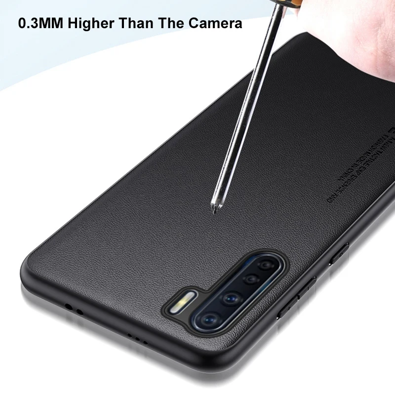 Funda de cuero PU de lujo para OPPO A91 Reno 3 4G 5G, funda trasera mate de silicona a prueba de golpes, funda protectora de teléfono para OPPO F15 Coque - imagen 5