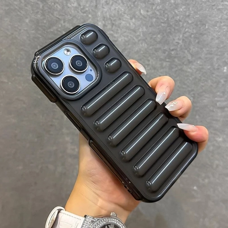 Funda transparente a prueba de golpes con cojín de aire de cápsula 3D para iphone 16 15 14 Plus 13 12 11 Pro Max SE4, funda suave de Color brillante a la moda - imagen 3