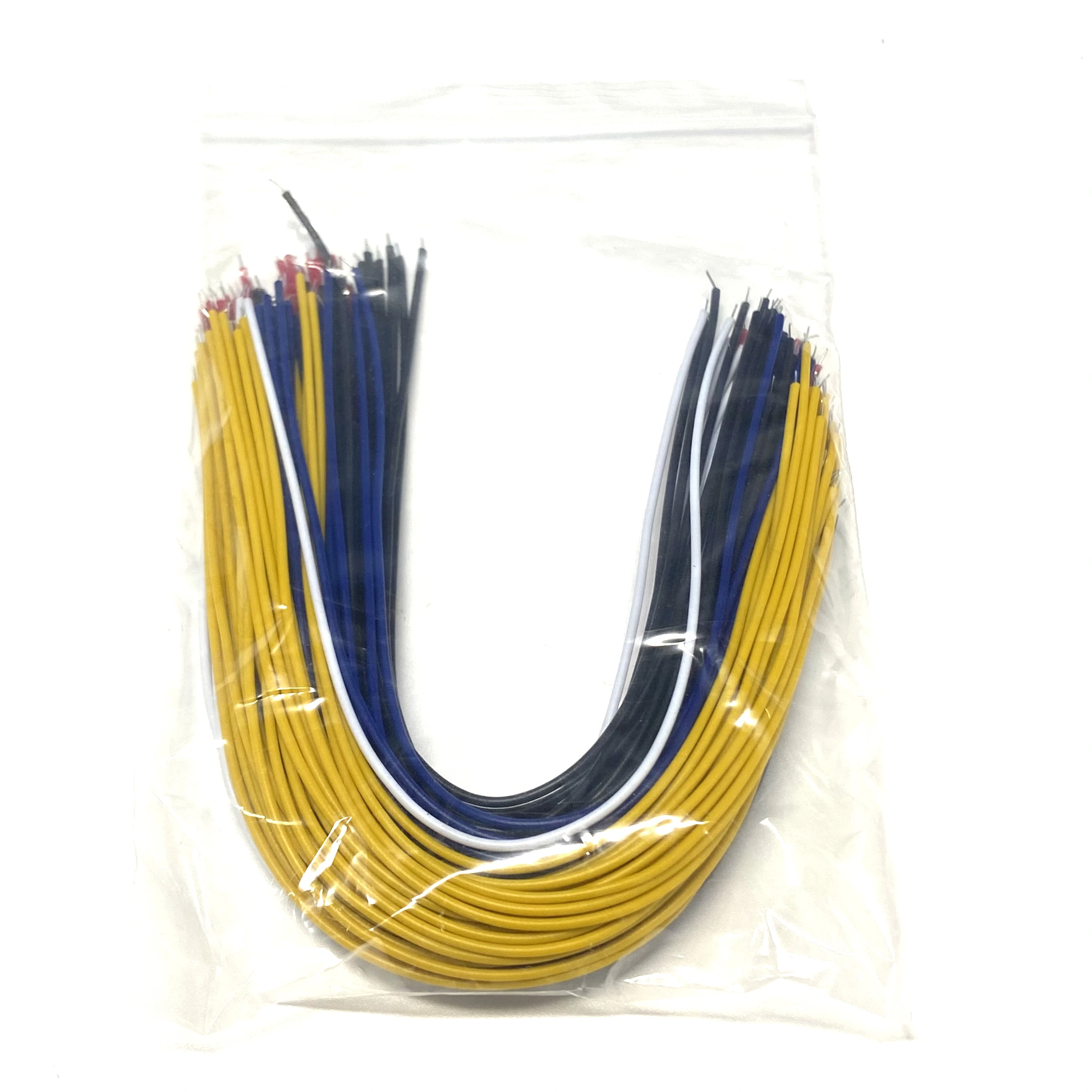 Kit de cables de puente de placa de pruebas de 20CM, 100 piezas, Cable de soldadura PCB de doble cabeza Chapado en estaño, Cable de puente de mosca, 5 colores x 20