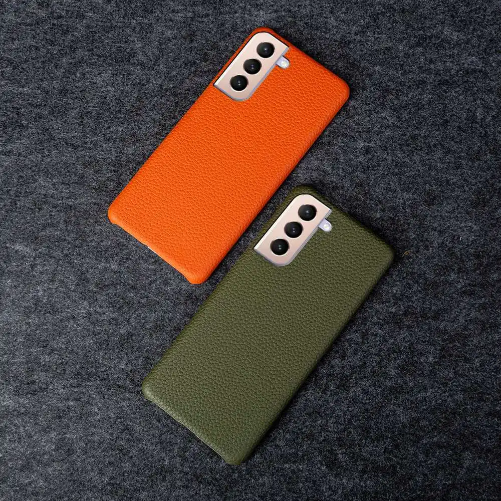 Para SAMSUNG S21 funda Litchi textura fundas de cuero genuino S20FE S21Ultra S22 Plus funda de teléfono Coque carcasa protectora - imagen 5