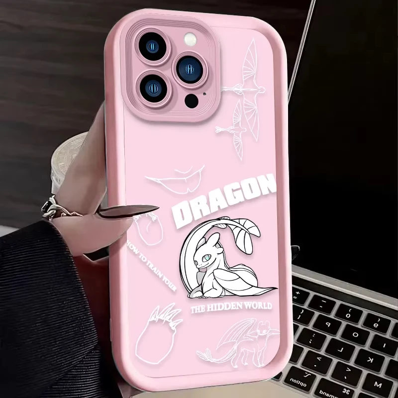 Funda de teléfono sin dientes con dragón de dibujos animados para iPhone 16e 16 15 14 13 12 11 Pro Max XS Max XR 7 8 Plus, funda trasera de silicona a prueba de golpes - imagen 4