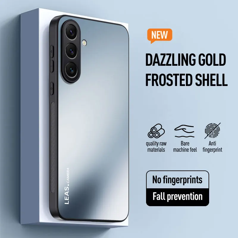 Funda mate para Samsung A56 A55 A06, sensación de piel de lujo, protección de lente dura AG, cubierta anticaída para A56 5G, parachoques a prueba de golpes