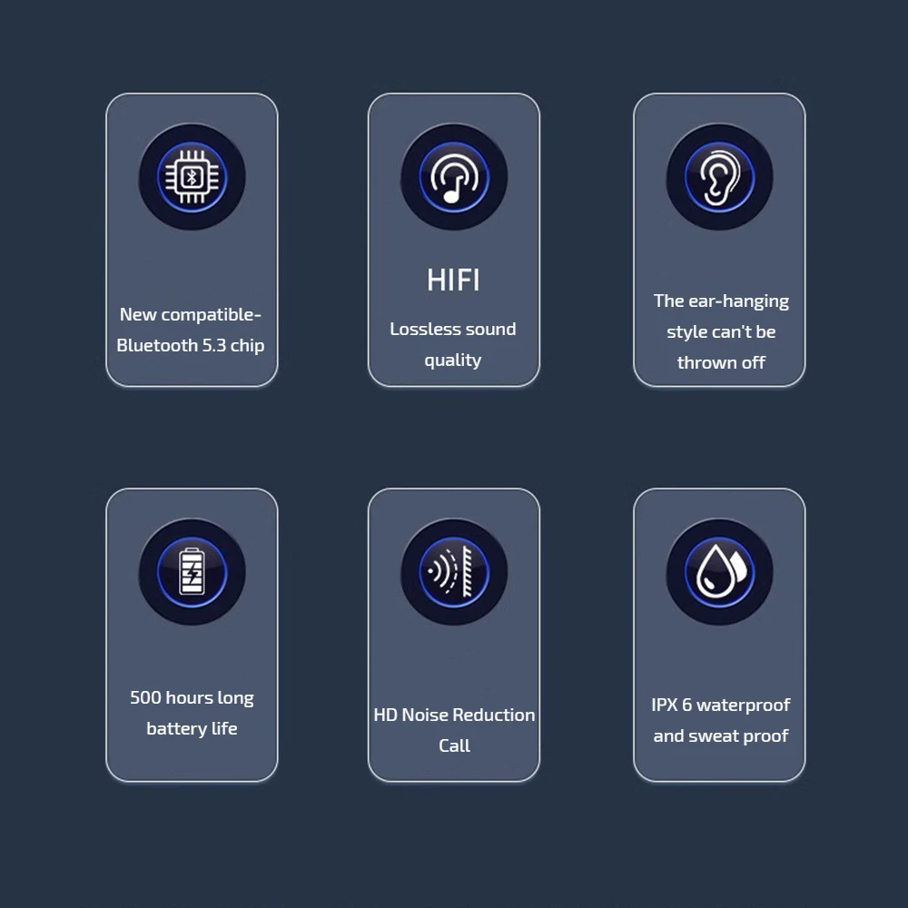 Auriculares inalámbricos de conducción de aire, audífonos deportivos con Subwoofer, no internos, binaurales, 5,3 - imagen 5