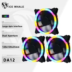 ICE Whale DA12 Ventilador PC RGB 120 mm PWM Silencioso