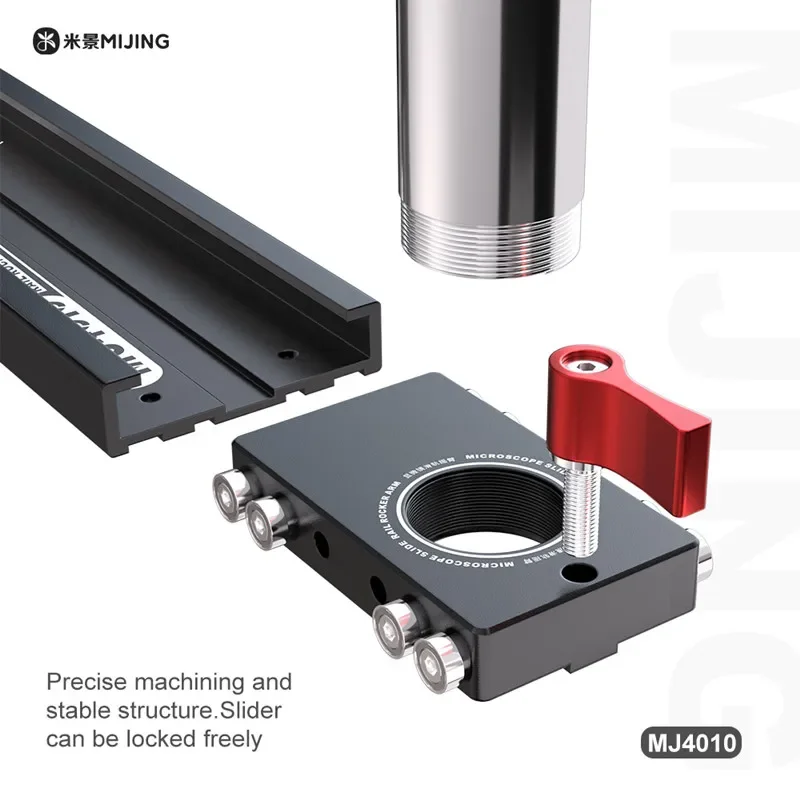 MIJING MJ-4010 360 °   Soporte giratorio para microscopio, soporte plegable para brazo oscilante, soporte de pared Compatible con la mayoría de los microscopios y herramientas de laboratorio - imagen 5