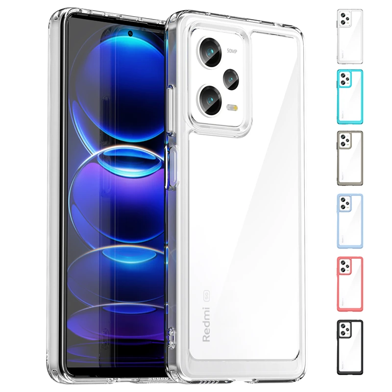 Para funda Poco X5 5G funda Xiaomi Poco X 5 X5 Pro 5G Capas nuevo parachoques de teléfono a prueba de golpes Color transparente Fundas Poco X5 5G
