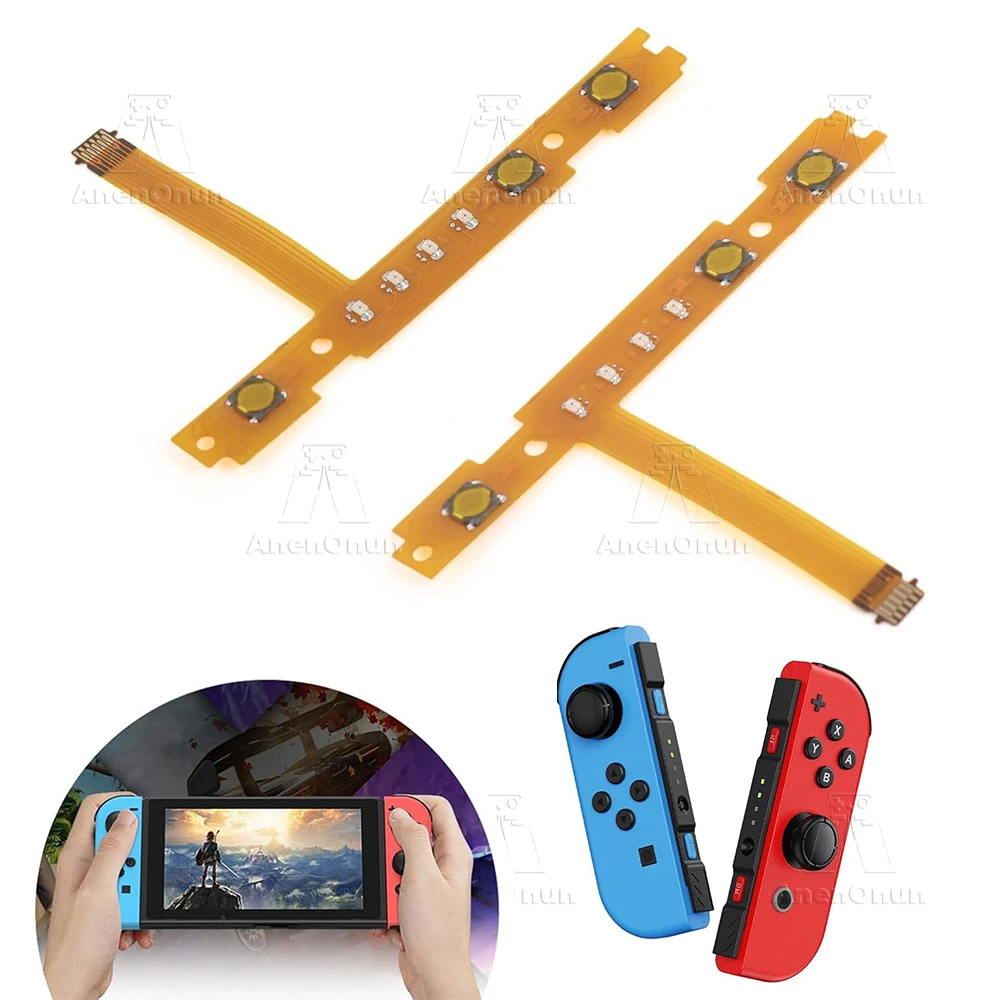 Joy Con SL/SR Cable flexible de botón para interruptor/interruptor OLED Premium piezas de reparación cinta de llave Cable de luz indicadora lateral