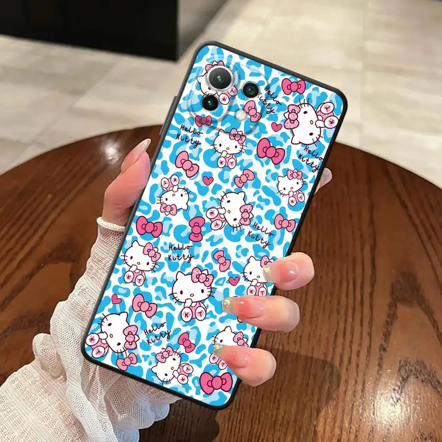 Funda para Xiaomi Mi 11 12 13 Lite 10T 11T 12T Pro 12X 13 14 15 Pro funda de teléfono suave negra muñeca bonita de dibujos animados - imagen 2