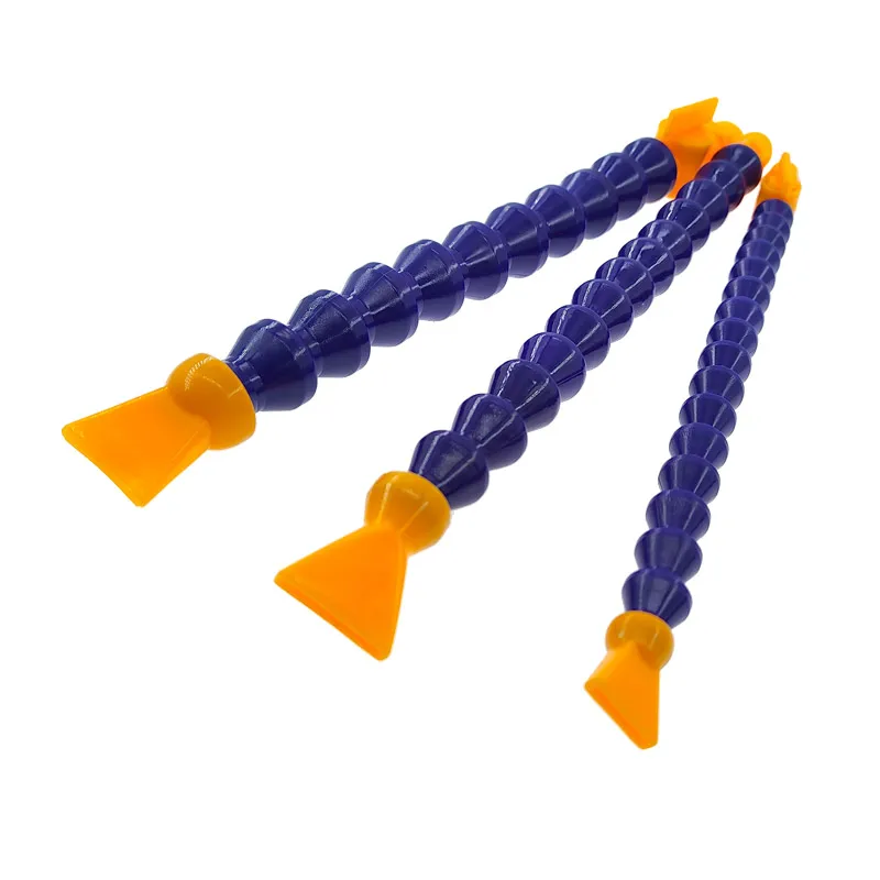 Tubo de refrigerante de aceite y agua Flexible de plástico, 6 uds., 300/400/500mm, 1/4 3/8 1/2, boquilla plana/redonda para tubo de refrigeración de torno de fresado CNC - imagen 2