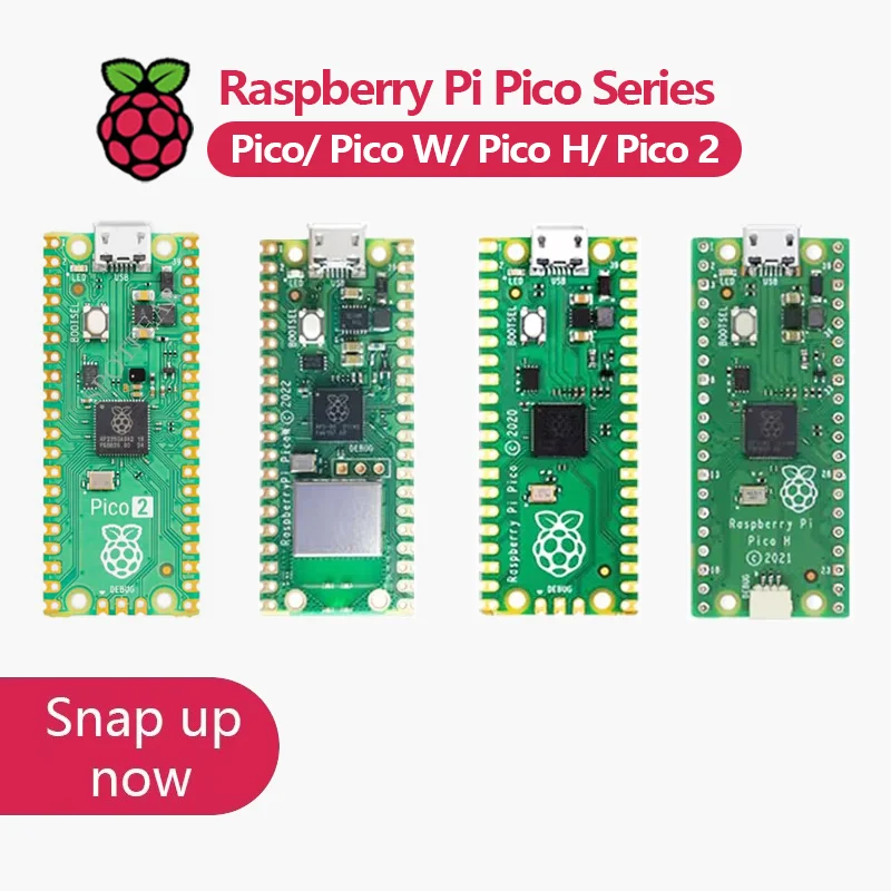 Raspberry Pi Pico/ 2, Pico original con placa de desarrollo WiFi inalámbrica, Pico o Pico H con cabezal de Pin, compatible con MciroPython/C++