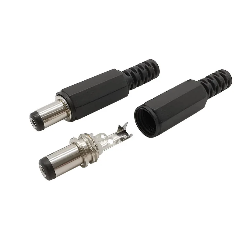 Enchufe de alimentación de CC, Conector de montaje PCB de 5,5x2,1mm, 10 piezas, 5,5x2,1, macho de alimentación de CC, adaptador de enchufe electrónico de carga DIY - imagen 4