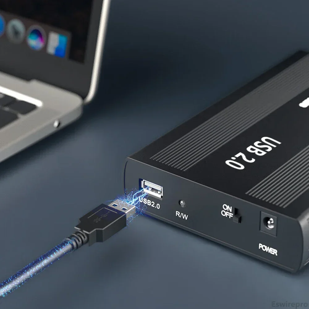 Caja de disco duro IDE para 3,5 2,5 pulgadas IDE HDD SSD USB a IDE HD caja de disco duro externo de Metal con fuente de alimentación - imagen 5