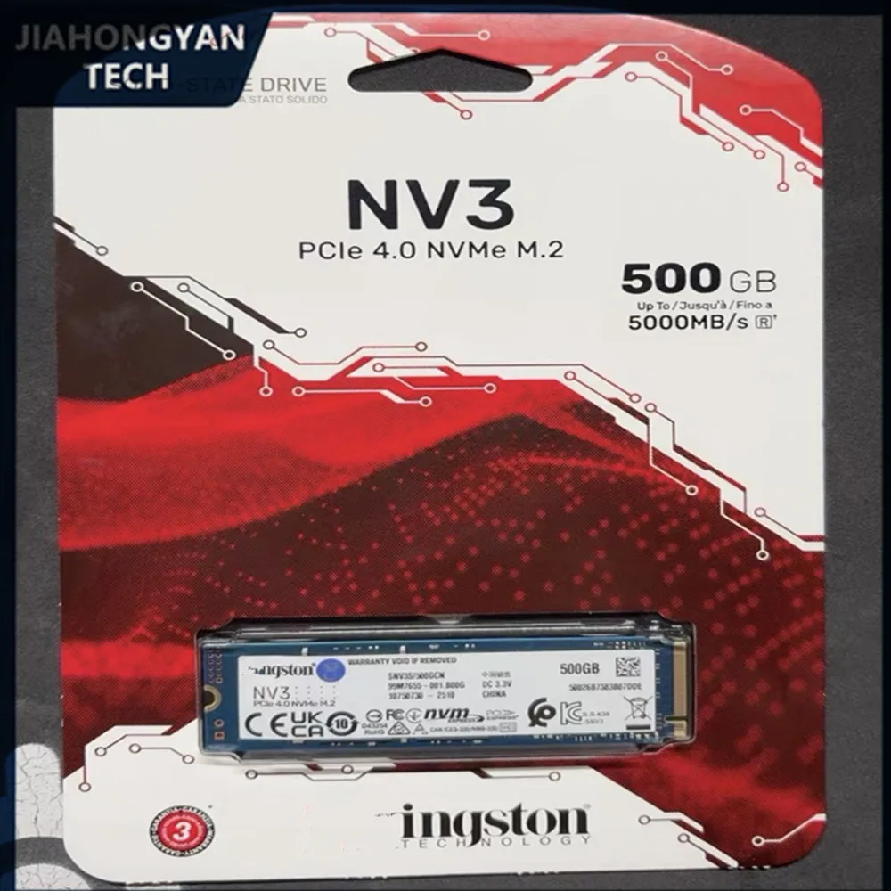 Original para Kingston NV3 500G 1TB 2TB 4TB M.2 2280 unidad de estado sólido NVME PCIE 4,0 SSD para ordenadores de sobremesa portátiles Gaming PS5 - imagen 3