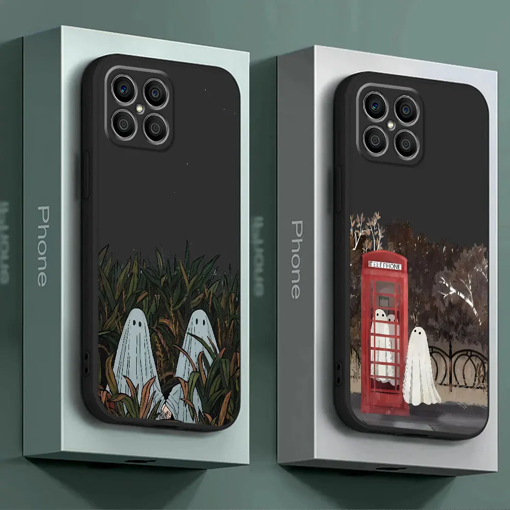 Armadura Shell funda de teléfono para Honor X8a X6a X7 X9a 90 Pro 8X X6 X8 70 Magic5 Lite Magic5 funda Little Ghost TPU suave