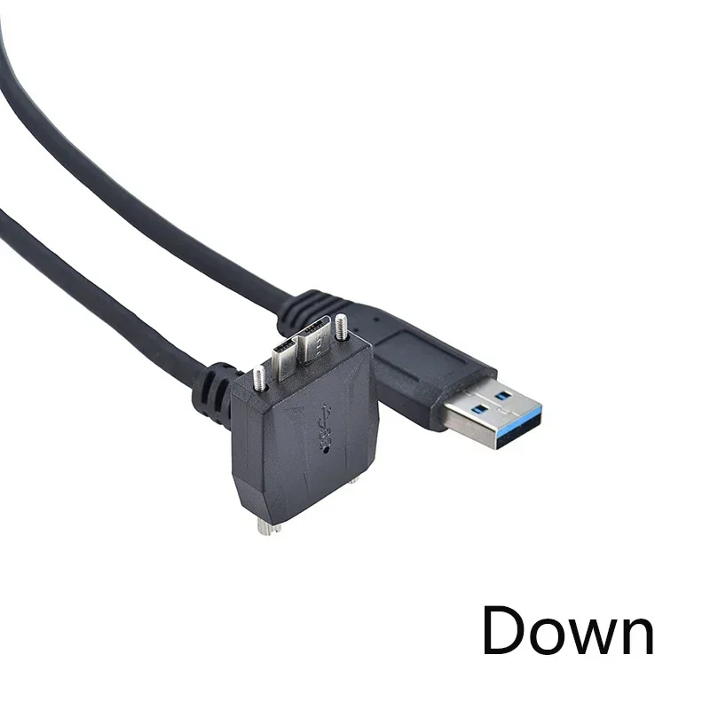 Cable de datos de montaje de tornillo de 90 grados para cámara camaleón, Cable USB 3,0 a USB 3,0 Micro/B arriba Abajo izquierda y derecha, 30CM - imagen 4
