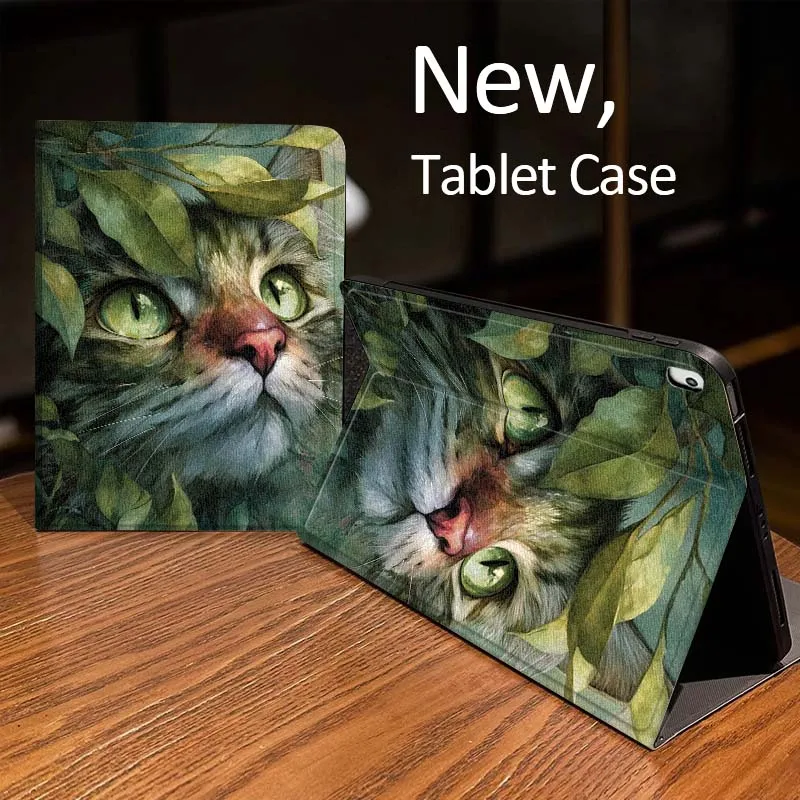 Regalo Popular de flor de dibujos animados de gato para iPad Pro Air Mini 2 3 4 5 6 7 7th 8th 9th 10th 11th 10,2 9,7 10,5 11 12,9 13 funda para tableta - imagen 3
