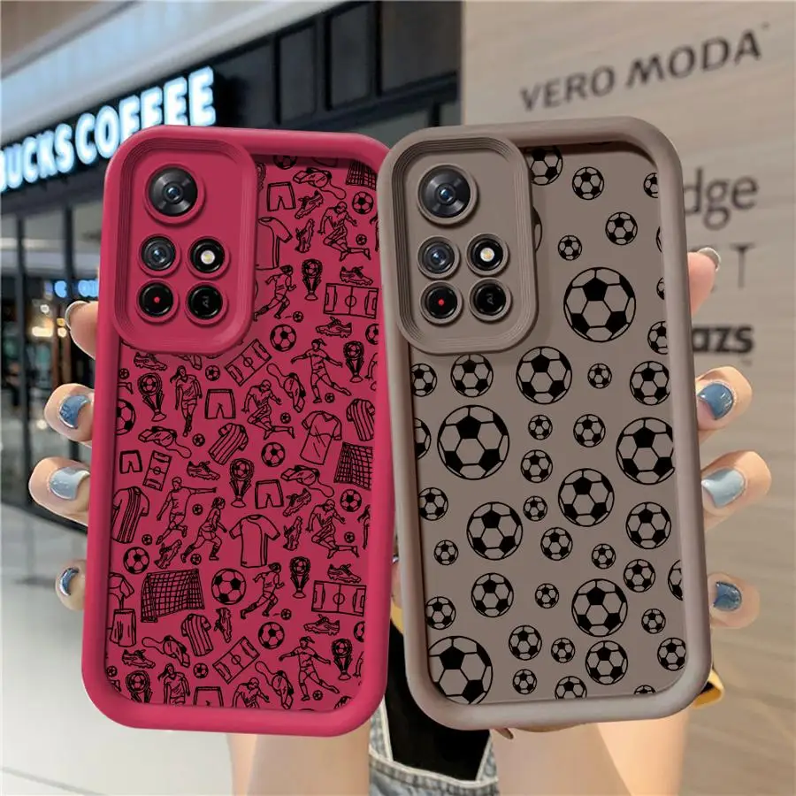 Funda de teléfono de fútbol divertida para Xiaomi Redmi 13C 12C 14C 9T 10A A2 A1 Plus 9C A3 A5 9A 10C funda suave