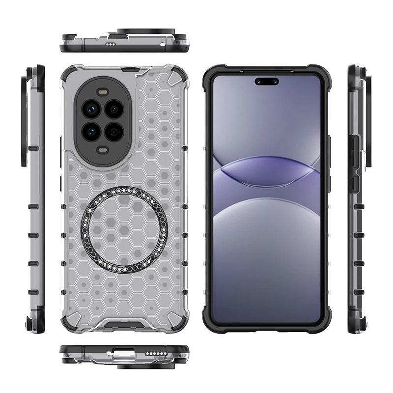 Para Huawei Nova 13 Pro anillo magnético contraportada Funda de teléfono anillo Magsafe lente de carga inalámbrica protege la cobertura a prueba de golpes Funda - imagen 2