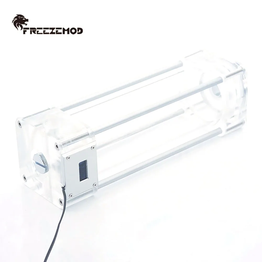 FREEZEMOD-tanque de agua con pantalla LCD, depósito acrílico cuadrado de 5V, ARGB, 3 pines, AURA SYNC - imagen 4