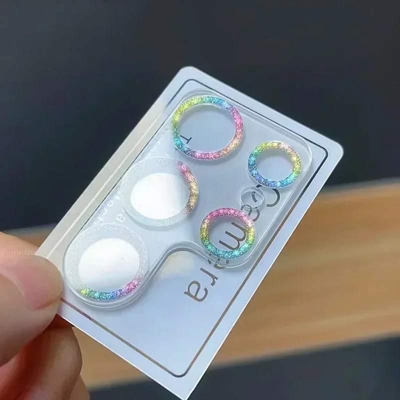 Protección de lente para Samsung Galaxy S25 S24 S23 Ultra Plus, película protectora de lente de cámara, cubierta completa HD, brillo ostentoso, diamante - imagen 2