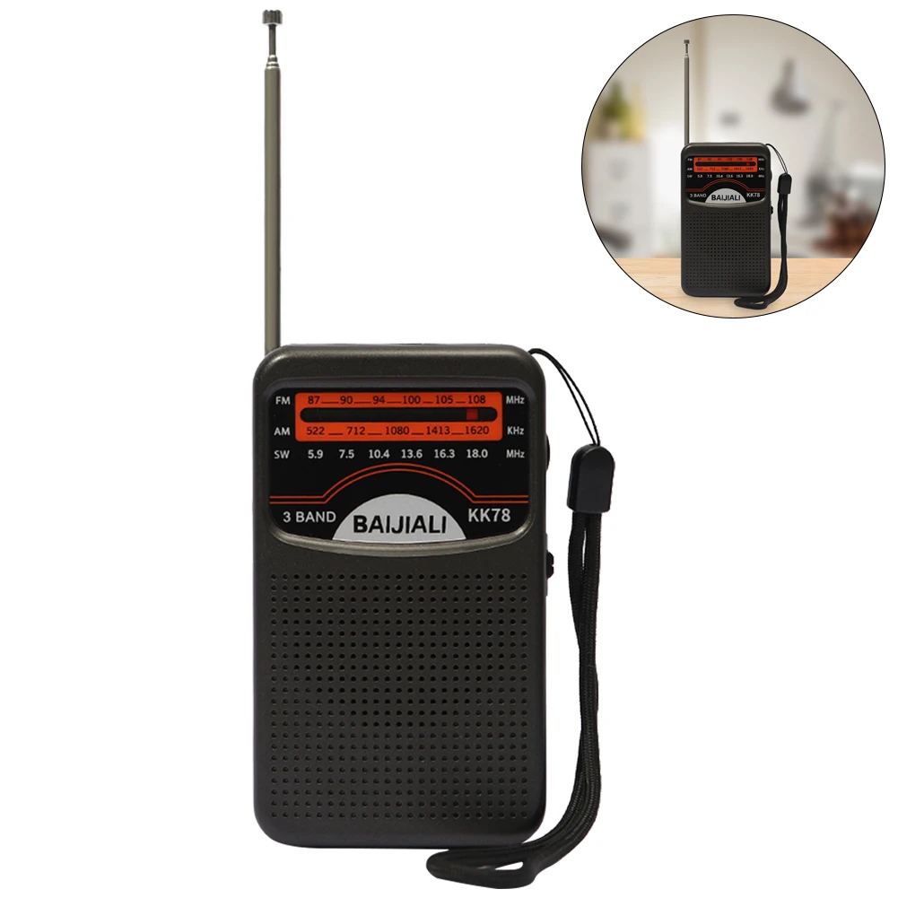 Radio para exteriores SW/AM/FM, Radio Digital estéreo, antena telescópica con batería, receptor de Radio de banda completa, uso de emergencia - imagen 2