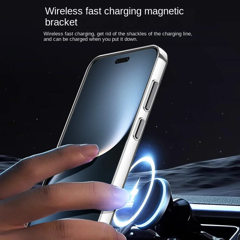 Para Huawei Honor Magic 7 Pro funda transparente magnética soporte de carga inalámbrica funda protectora trasera para magic 7pro Shell - imagen 5