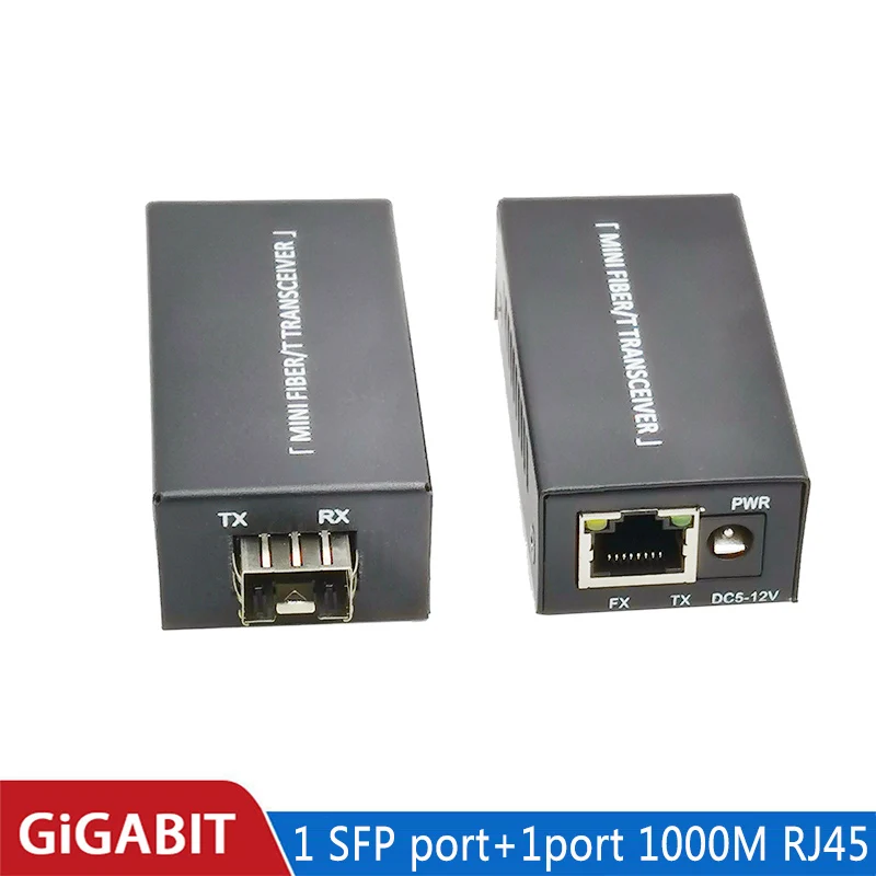 Convertidor de medios Sfp Gigabit Mini10/100/1000Mbps Conmutador Ethernet de fibra óptica 1SFP1E 1F1E - imagen 5