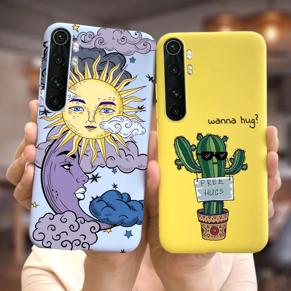 Funda trasera de silicona suave con flores de colores para Xiaomi Mi Note 10 Lite, funda Coque, bolsas - imagen 4