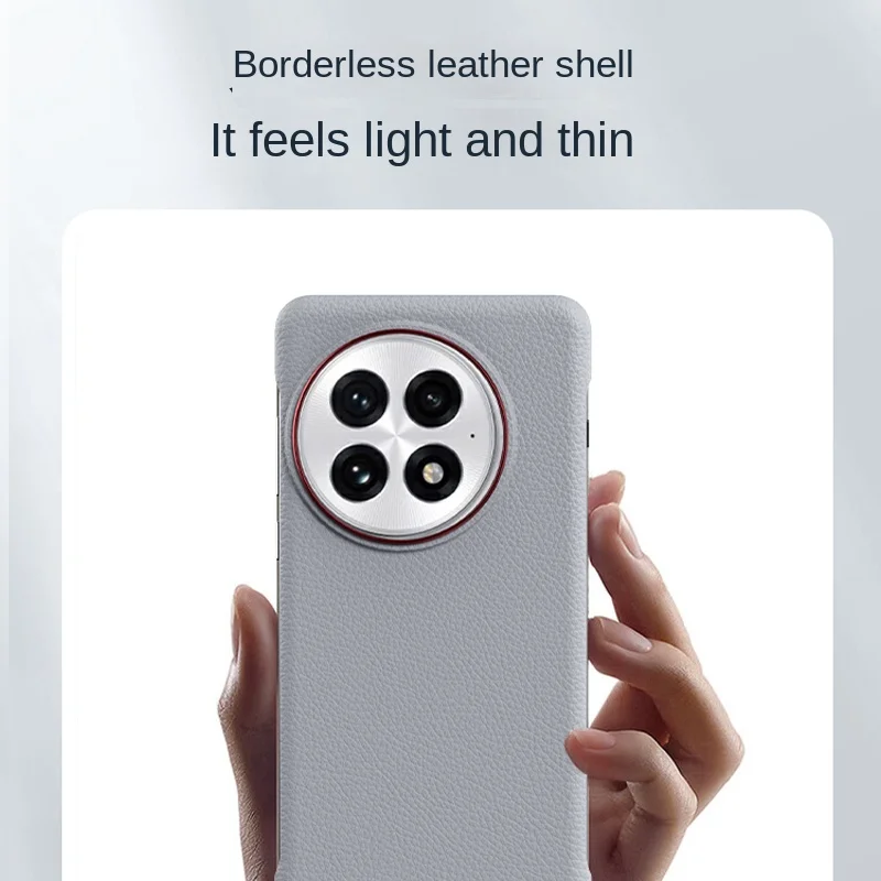 Para OnePlus 13 funda dura de cuero PU funda protectora trasera ultrafina para OnePlus 13 13R One Plus 13 1 + 13 carcasa de teléfono - imagen 3