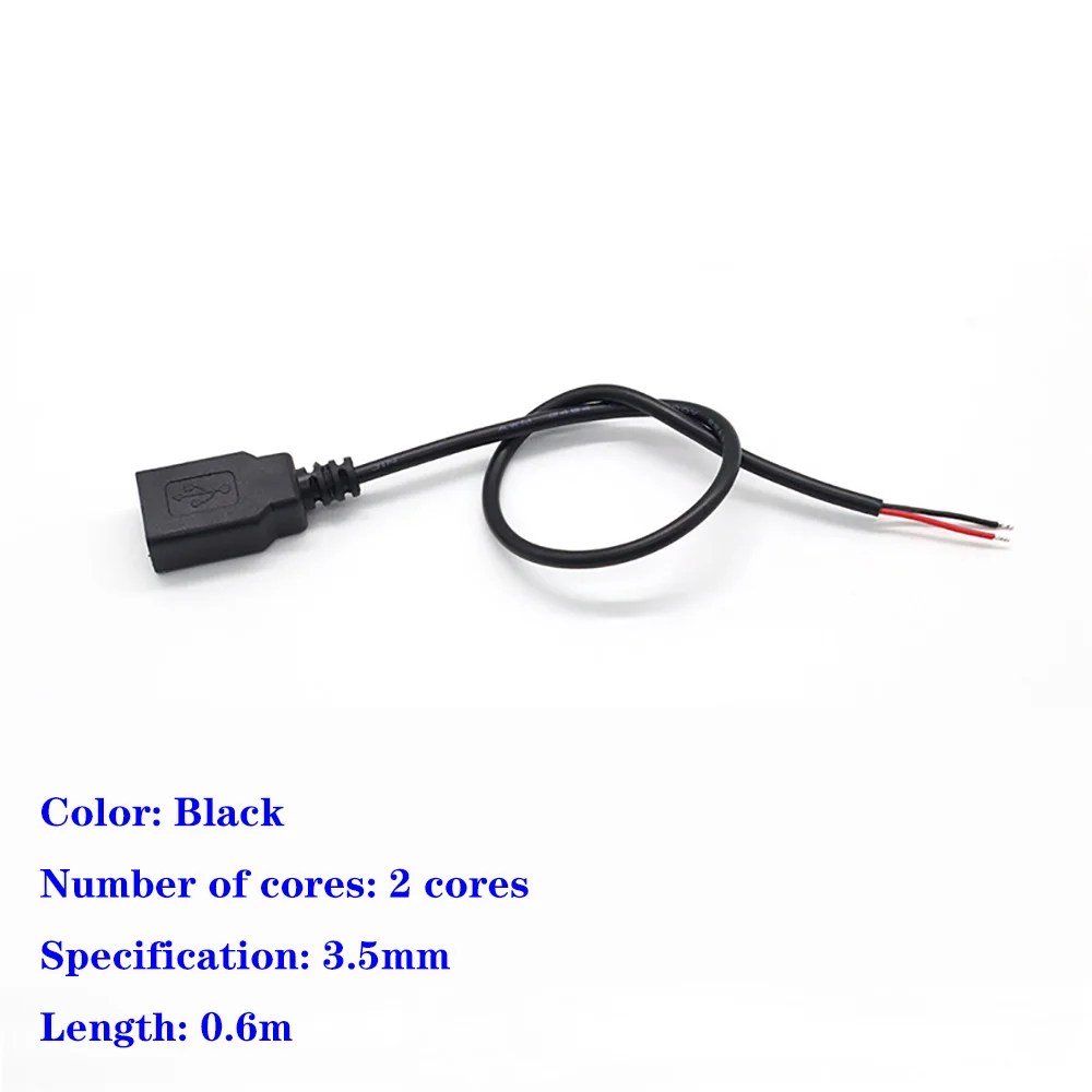 Línea de Cable conector LED USB de 30/60/100/200CM, 2/4 pines, conectores de Cable de conexión de alimentación para tira LED de Color negro de 5V - imagen 5