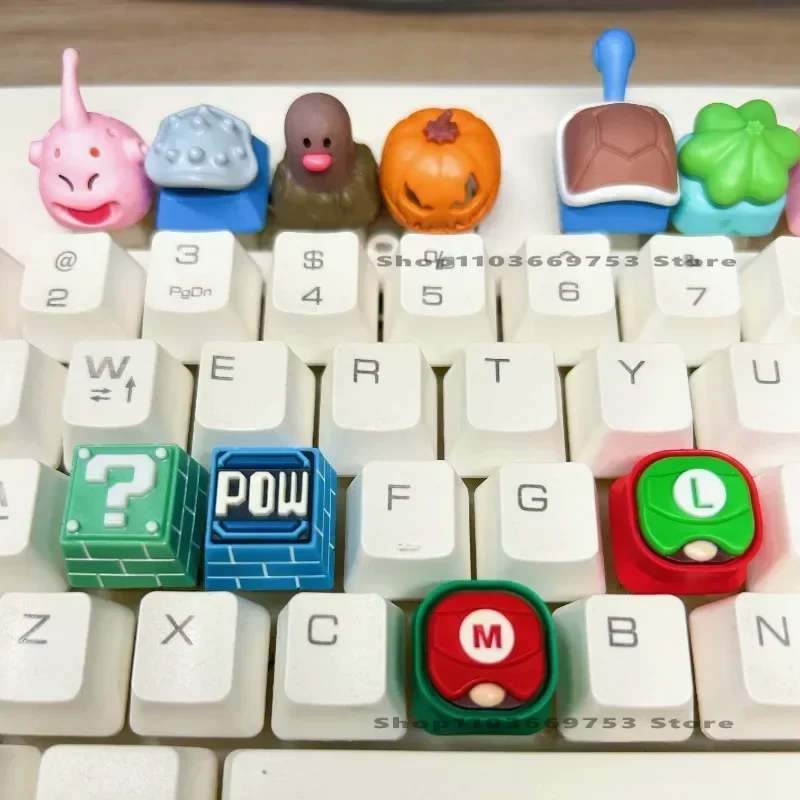 Teclas de Pokémon de Super Mario Bros, Teclado mecánico Personal a medida, resina hecha a mano, Linda creatividad, regalo personalizado - imagen 2