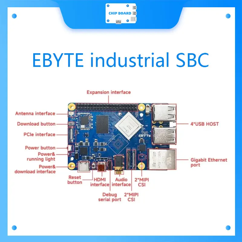 EBYTE A527/T527 SBC industrial: cámara dual 4K, IA, 4 GB de RAM, GPIO compatible con Pi - imagen 2