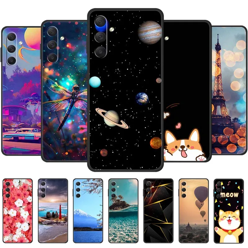 Para Samsung Galaxy F54 M54 5G M34 5G funda Original de silicona suave TPU fundas de teléfono contraportada para SamsungM54 Fashion Planet Coque